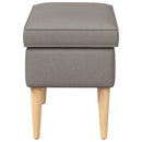 Fodskammel Gråbrun 55 x 35 x 41 cm Polyester