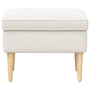 Fodskammel Cremefarvet 55 x 35 x 41 cm Bouclé