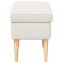 Fodskammel Cremefarvet 55 x 35 x 41 cm Bouclé