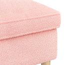 Fodskammel Lyserød 55 x 35 x 41 cm Bouclé