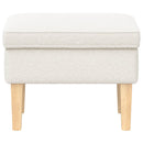 Fodskammel Cremefarvet 55 x 35 x 41 cm Bouclé