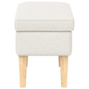 Fodskammel Cremefarvet 55 x 35 x 41 cm Bouclé