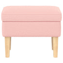 Fodskammel Lyserød 55 x 35 x 41 cm Bouclé