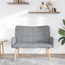 2-personers sofa Lysegrå 115 x 61 x 87 cm Stof