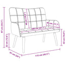 2-personers sofa Sort 115 x 61 x 87 cm Stof