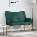 2-personers sofa Mørkegrøn 115 x 61 x 87 cm Stof