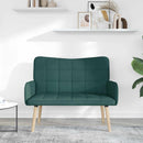 2-personers sofa Mørkegrøn 115 x 61 x 87 cm Stof