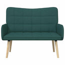 2-personers sofa Mørkegrøn 115 x 61 x 87 cm Stof