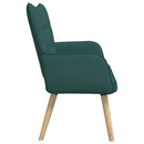 2-personers sofa Mørkegrøn 115 x 61 x 87 cm Stof