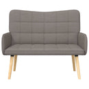 2-personers sofa Gråbrun 115 x 61 x 87 cm Stof