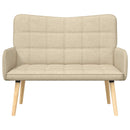 2-personers sofa Cremefarvet 115 x 61 x 87 cm Stof