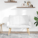 2-personers sofa Hvid 115 x 61 x 87 cm Stof