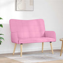 2-personers sofa Lyserød 115 x 61 x 87 cm Stof