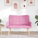 2-personers sofa Lyserød 115 x 61 x 87 cm Stof