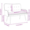 2-personers sofa Lysegrå 115 x 61 x 87 cm Stof