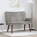 2-personers sofa Lysegrå 115 x 61 x 87 cm Fløjl