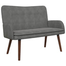 2-personers sofa Mørkegrå 115 x 61 x 87 cm Fløjl
