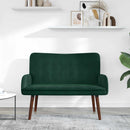 2-personers sofa Mørkegrøn 115 x 61 x 87 cm Fløjl