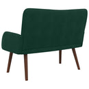 2-personers sofa Mørkegrøn 115 x 61 x 87 cm Fløjl