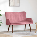 2-personers sofa Lyserød 115 x 61 x 87 cm Fløjl