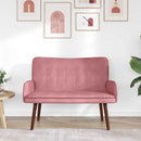 2-personers sofa Lyserød 115 x 61 x 87 cm Fløjl