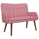 2-personers sofa Lyserød 115 x 61 x 87 cm Fløjl
