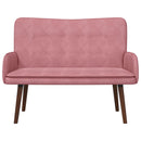 2-personers sofa Lyserød 115 x 61 x 87 cm Fløjl