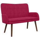 2-personers sofa Vinrød 115 x 61 x 87 cm Fløjl