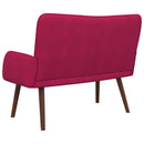 2-personers sofa Vinrød 115 x 61 x 87 cm Fløjl