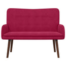 2-personers sofa Vinrød 115 x 61 x 87 cm Fløjl