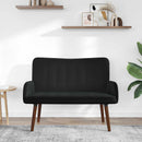 2-personers sofa Sort 115 x 61 x 87 cm Fløjl