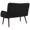 2-personers sofa Sort 115 x 61 x 87 cm Fløjl