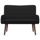 2-personers sofa Sort 115 x 61 x 87 cm Fløjl