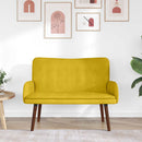 2-personers sofa Gul 115 x 61 x 87 cm Fløjl