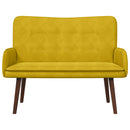 2-personers sofa Gul 115 x 61 x 87 cm Fløjl