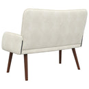 2-personers sofa Cremefarvet 115 x 61 x 87 cm Fløjl