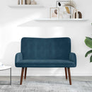 2-personers sofa Blå 115 x 61 x 87 cm Fløjl