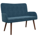2-personers sofa Blå 115 x 61 x 87 cm Fløjl