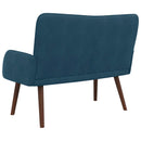 2-personers sofa Blå 115 x 61 x 87 cm Fløjl