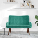 2-personers sofa Turkis 115 x 61 x 87 cm Fløjl