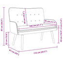 2-personers sofa Lyserød 115 x 61 x 87 cm Bouclé