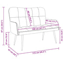2-personers sofa Mørkegrå 115 x 61 x 87 cm Stof