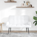 2-personers sofa Hvid 115 x 61 x 87 cm Stof