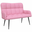 2-personers sofa Lyserød 115 x 61 x 87 cm Stof