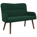 2-personers sofa Mørkegrøn 115 x 61 x 87 cm Fløjl