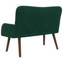 2-personers sofa Mørkegrøn 115 x 61 x 87 cm Fløjl