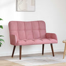 2-personers sofa Lyserød 115 x 61 x 87 cm Fløjl
