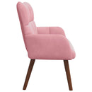 2-personers sofa Lyserød 115 x 61 x 87 cm Fløjl