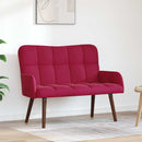 2-personers sofa Vinrød 115 x 61 x 87 cm Fløjl