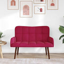 2-personers sofa Vinrød 115 x 61 x 87 cm Fløjl